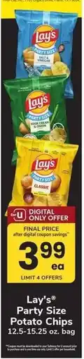 Safeway Lay's Party Size Potato Chips offer