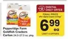Safeway Pepperidge Farm Goldfish Crackers offer