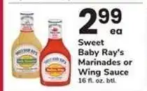 Safeway Sweet Baby Ray's Marinades or Wing Sauce offer