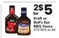 Safeway Kraft or Bull's-Eye BBQ Sauce offer