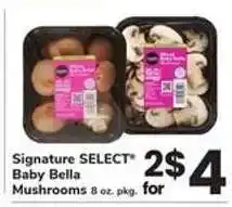 Safeway Signature SELECT Baby Bella Mushrooms offer