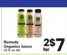 Safeway Remedy Organics Juices offer