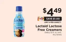 ShopRite Lactaid Lactose Free Creamers offer