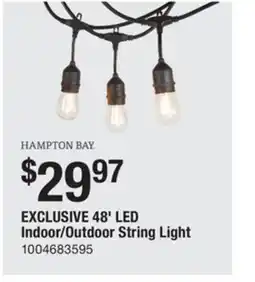 The Home Depot HAMPTON BAY 48' LED Indoor/Outdoor String Light offer