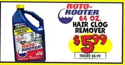 Ollie's ROTO-ROOTER HAIR CLOG REMOVER offer