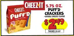Ollie's CHEEZIT 5.75 OZ. PUFF'D CRACKERS offer