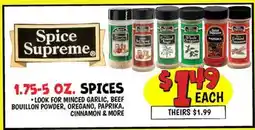 Ollie's Spice Supreme Spices offer