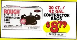 Ollie's ROUGH STUFF CONTRACTOR BAGS offer
