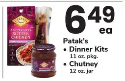 ACME Patak's Dinner Kits 11 oz. pkg. Chutney 12 oz. jar offer