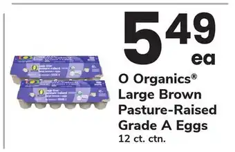 ACME O Organics Large Brown Pasture-Raised Grade A Eggs offer