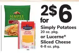 ACME Simply Potatoes 20 oz. pkg. or Lucerne Sliced Cheese 6-8 oz. pkg offer