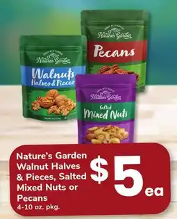 ACME Nature's Garden Walnut Halves & Pieces, Salted Mixed Nuts or Pecans offer