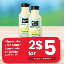 ACME Minute Maid Zero Sugar Lemonade or Drinks offer