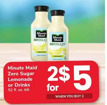 ACME Minute Maid Zero Sugar Lemonade or Drinks offer