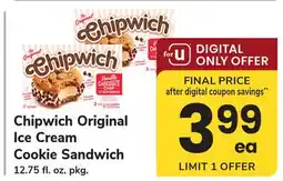 ACME Chipwich Original Ice Cream Cookie Sandwich offer