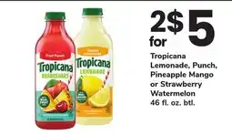 ACME Tropicana Lemonade, Punch, Pineapple Mango or Strawberry Watermelon offer