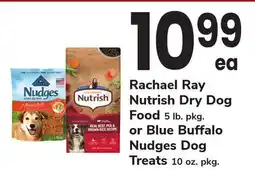 ACME Rachael Ray Nutrish Dry Dog Food 5 lb. pkg. or Blue Buffalo Nudges Dog Treats 10 oz. pkg offer
