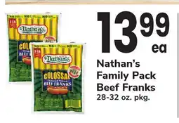 ACME Nathan's Family Pack Beef Franks offer