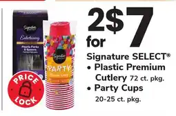 ACME Signature SELECT Plastic Premium Cutlery, 72 ct. pkg. or Party Cups, 20-25 ct. pkg offer