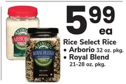 ACME Rice Select Rice Arborio 32 oz. pkg. Royal Blend 21-28 oz. pkg offer