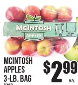 Extra Supermarket MCINTOSH APPLES offer