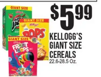 Extra Supermarket KELLOGG'S GIANT SIZE CEREALS offer
