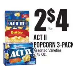 Extra Supermarket ACT II POPCORN 3-PACK offer