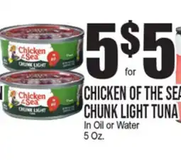 Extra Supermarket CHICKEN OF THE SEA CHUNK LIGHT TUNA offer
