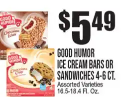 Extra Supermarket GOOD HUMOR ICE CREAM BARS OR SANDWICHES offer