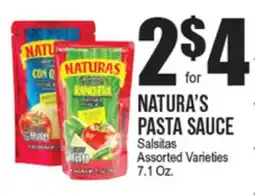 Extra Supermarket NATURA'S PASTA SAUCE offer