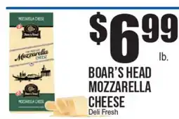 Extra Supermarket BOAR'S HEAD MOZZARELLA CHEESE offer