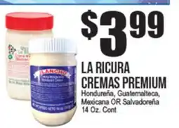 Extra Supermarket LA RICURA CREMAS PREMIUM offer