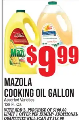 Extra Supermarket MAZOLA COOKING OIL GALLON offer