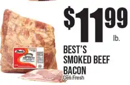 Extra Supermarket BEST'S SMOKED BEEF BACON offer