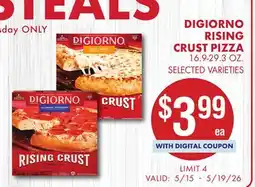 Smart & Final DIGIORNO RISING CRUST PIZZA offer