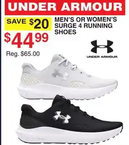 Dunham's Sports UNDER ARMOUR MEN'S OR WOMEN'S SURGE 4 RUNNING SHOES offer
