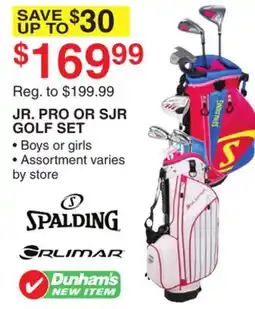 Dunham's Sports JR. PRO OR SJR GOLF SET offer
