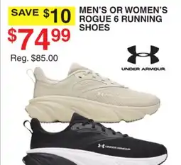 Dunham's Sports UNDER ARMOUR MEN'S OR WOMEN'S ROGUE 6 RUNNING SHOES offer