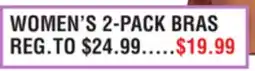 Dunham's Sports WOMEN'S 2-PACK BRAS offer