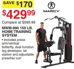 Dunham's Sports MARCY MWM-990 150 LB. HOME TRAINING SYSTEM offer