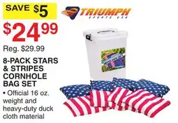 Dunham's Sports 8-PACK STARS & STRIPES CORNHOLE BAG SET offer