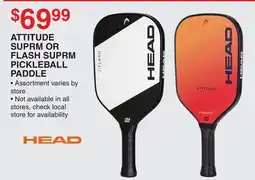 Dunham's Sports HEAD ATTITUDE SUPRM OR FLASH SUPRM PICKLEBALL PADDLE offer