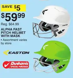 Dunham's Sports ALPHA FAST PITCH HELMET WITH MASK offer