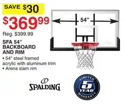 Dunham's Sports SFA 54 BACKBOARD AND RIM offer