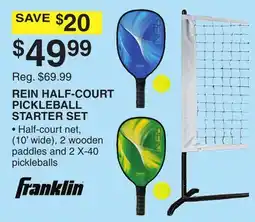 Dunham's Sports FRANKLIN REIN HALF-COURT PICKLEBALL STARTER SET offer