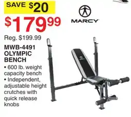 Dunham's Sports MARCY MWB-4491 OLYMPIC BENCH offer