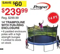 Dunham's Sports 14' TRAMPOLINE WITH FUN-RING ENCLOSURE offer