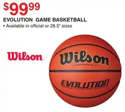Dunham's Sports WILSON EVOLUTION GAME BASKETBALL offer