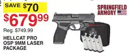 Dunham's Sports SPRINGFIELD ARMORY HELLCAT PRO OSP 9MM LASER PACKAGE offer