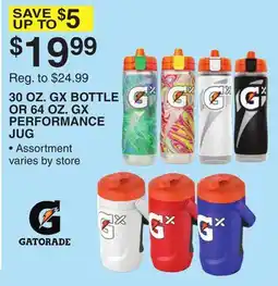 Dunham's Sports 30 OZ. GX BOTTLE OR 64 OZ. GX PERFORMANCE JUG offer